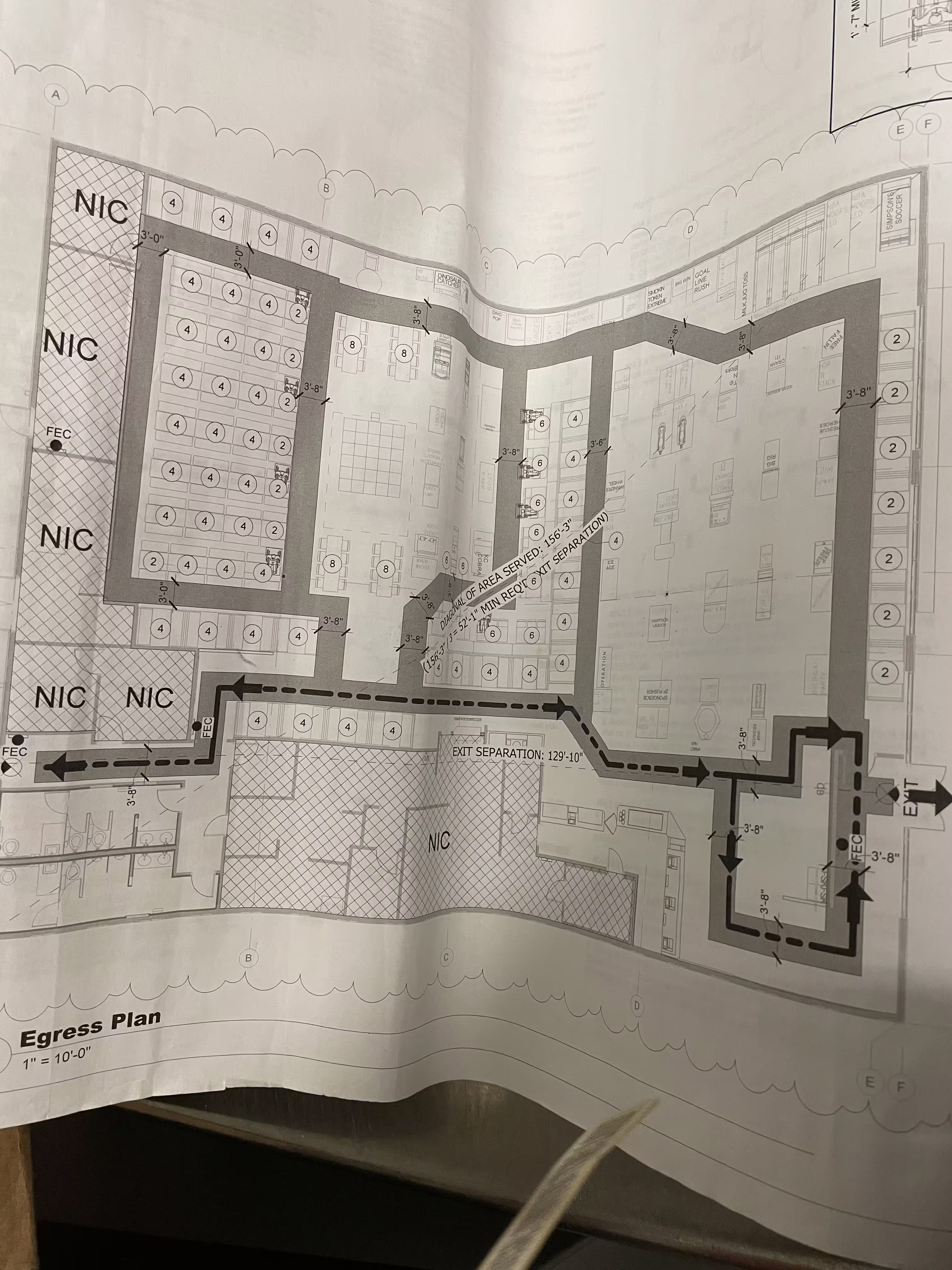 Blueprints during remodel, 2021