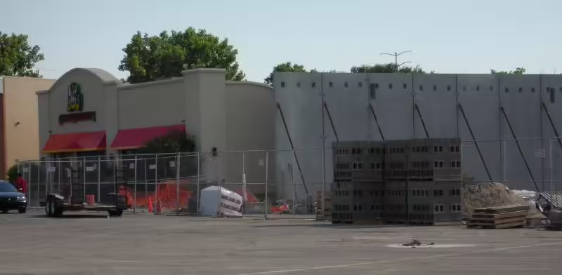 Exterior before the 2005 Remodel and after expansion (PC: Indianapolis Business Journal)