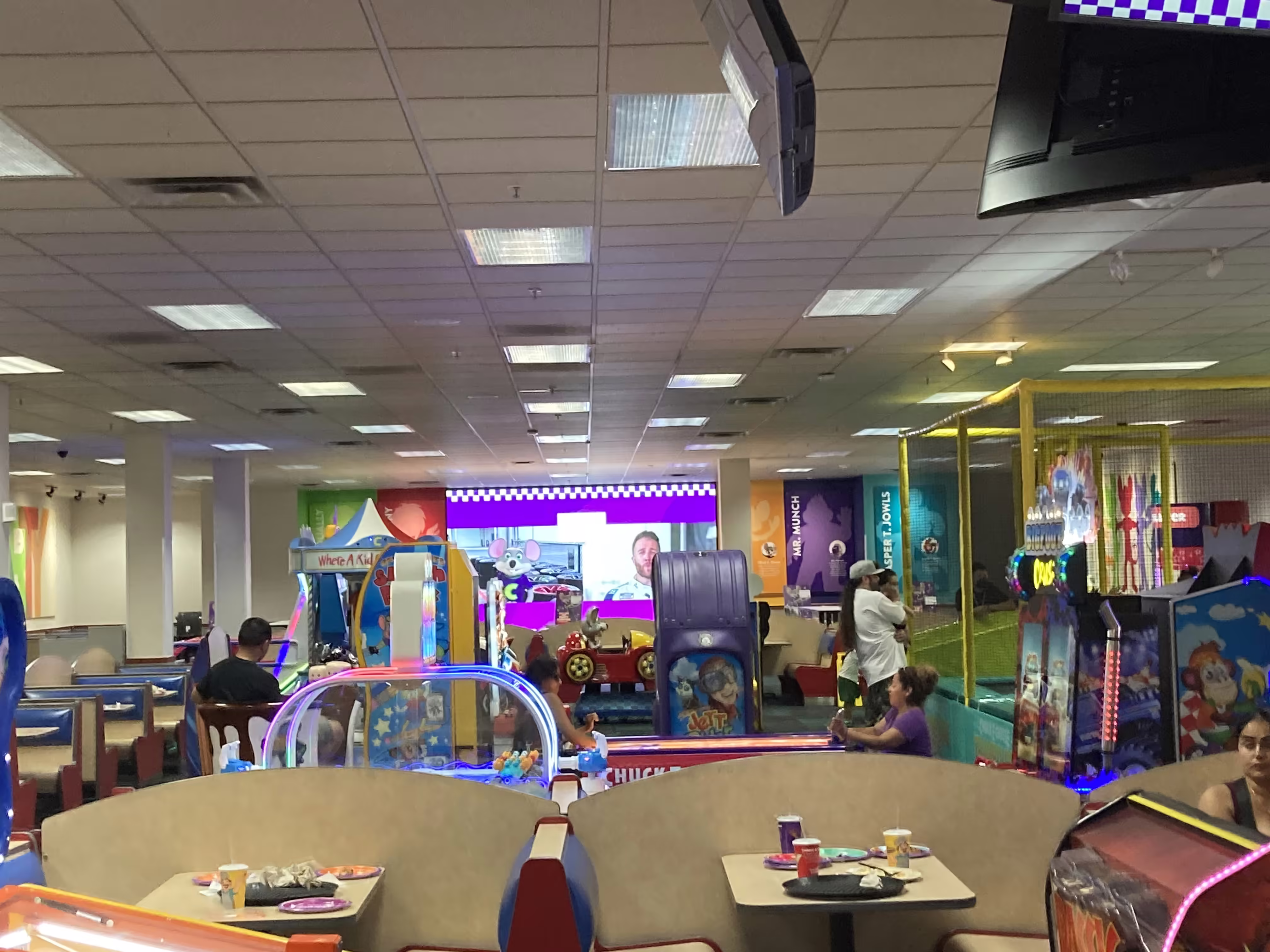 The view of The Video Wall from the gameroom (7/10/2024)