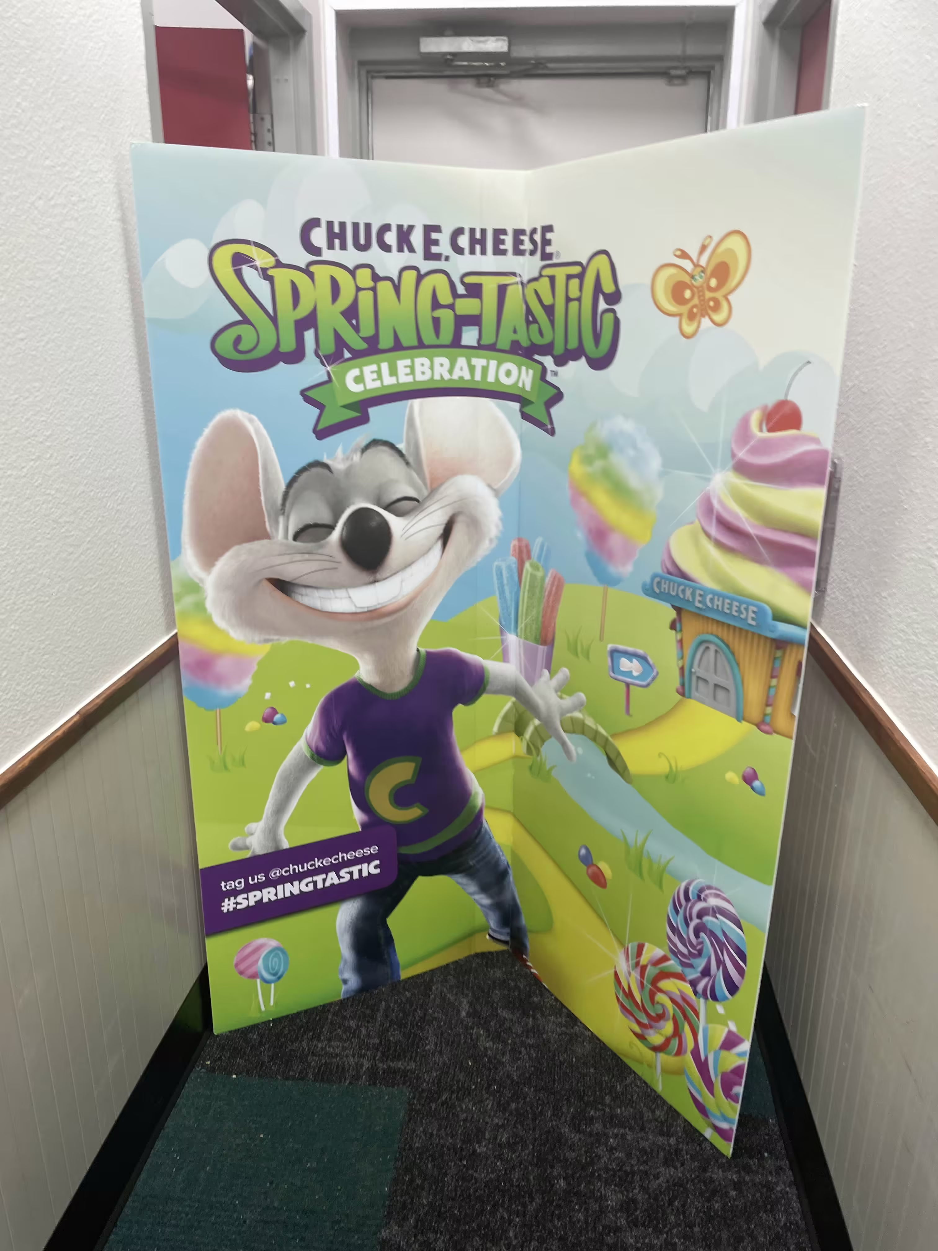 Pizzacam hidden by a Springtastic advertisement (June 18, 2024)