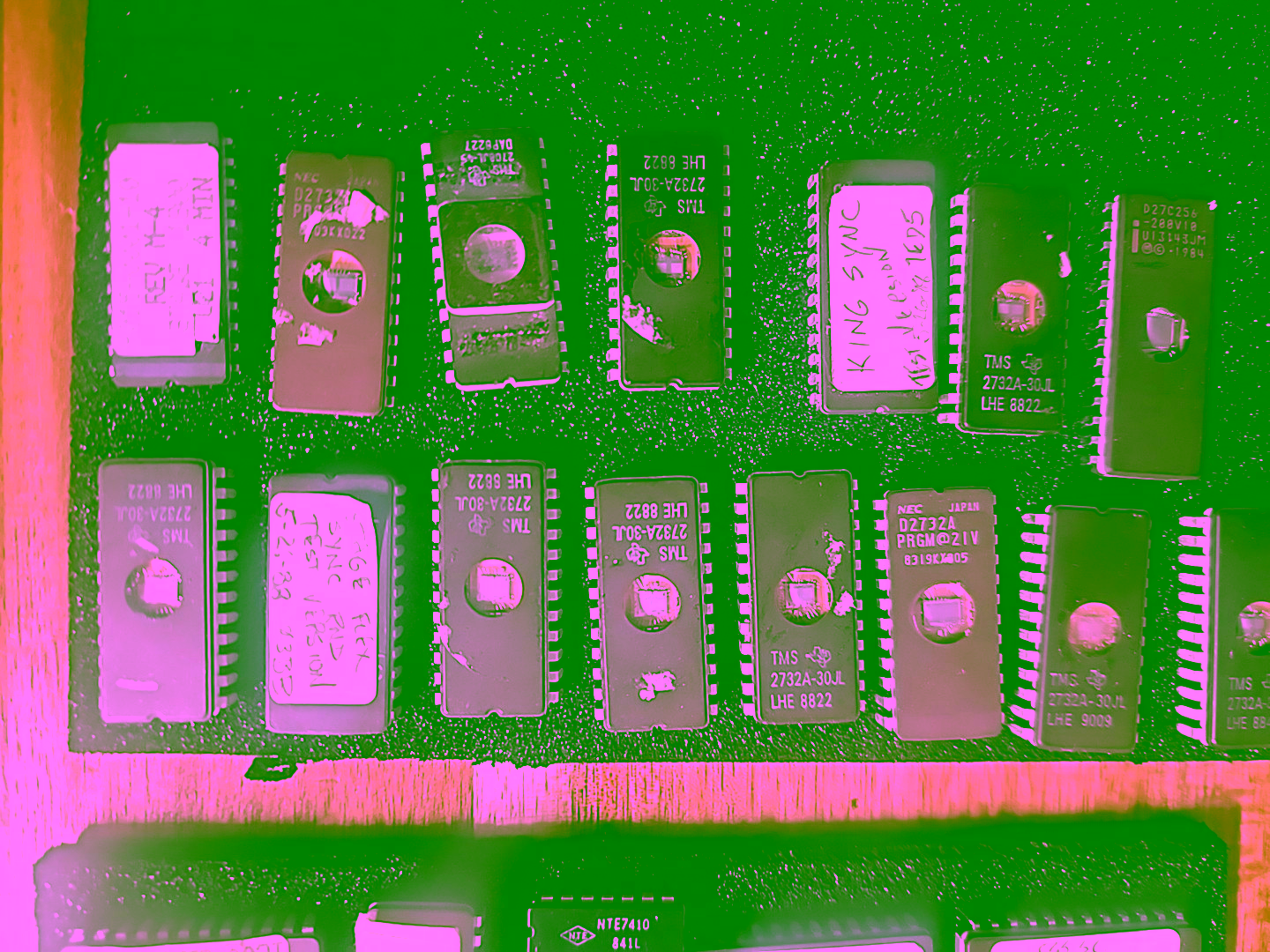 Various EPROMs and ROMs for Chuck E. Cheese arcade games and the Cyberamic Control System