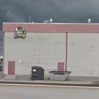 The back of the building.