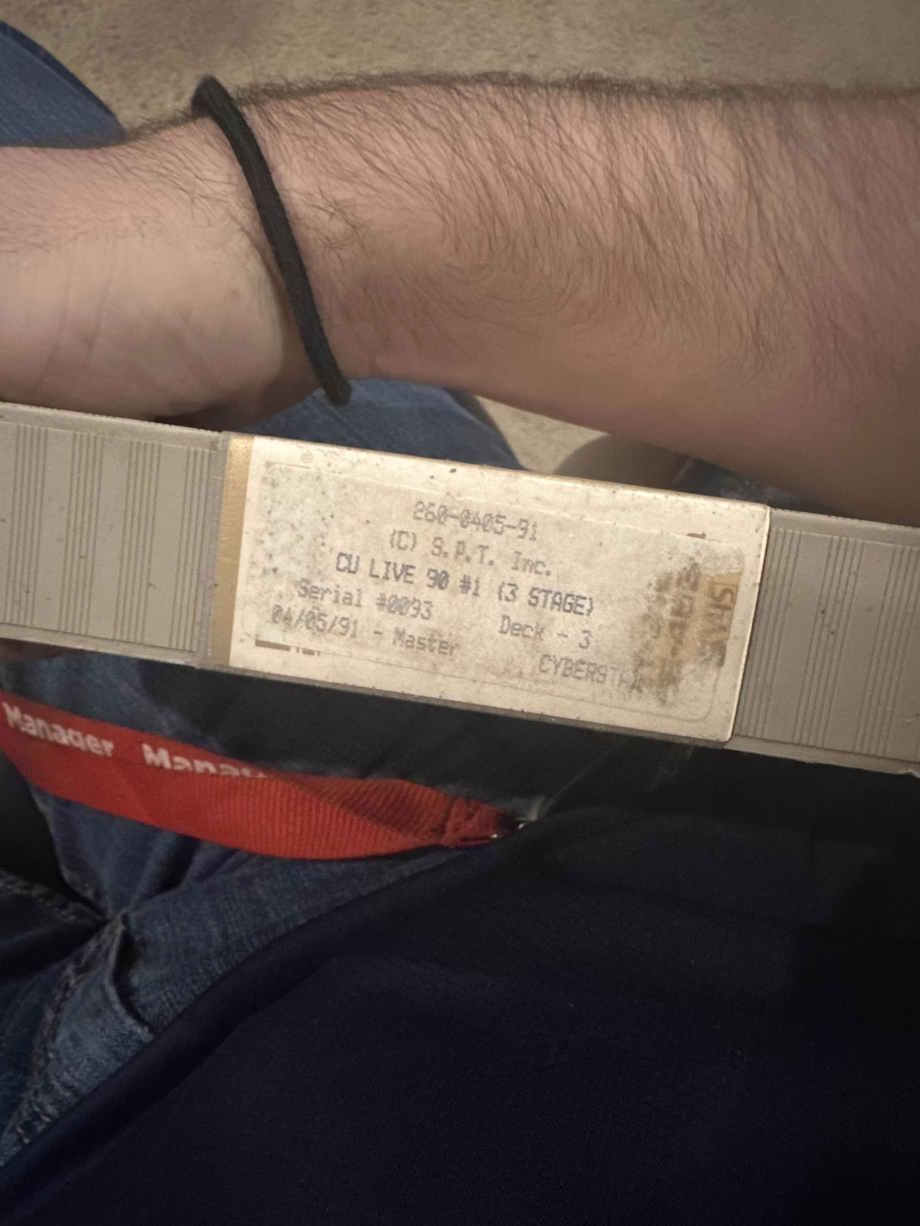 CU Live 90 tape side label