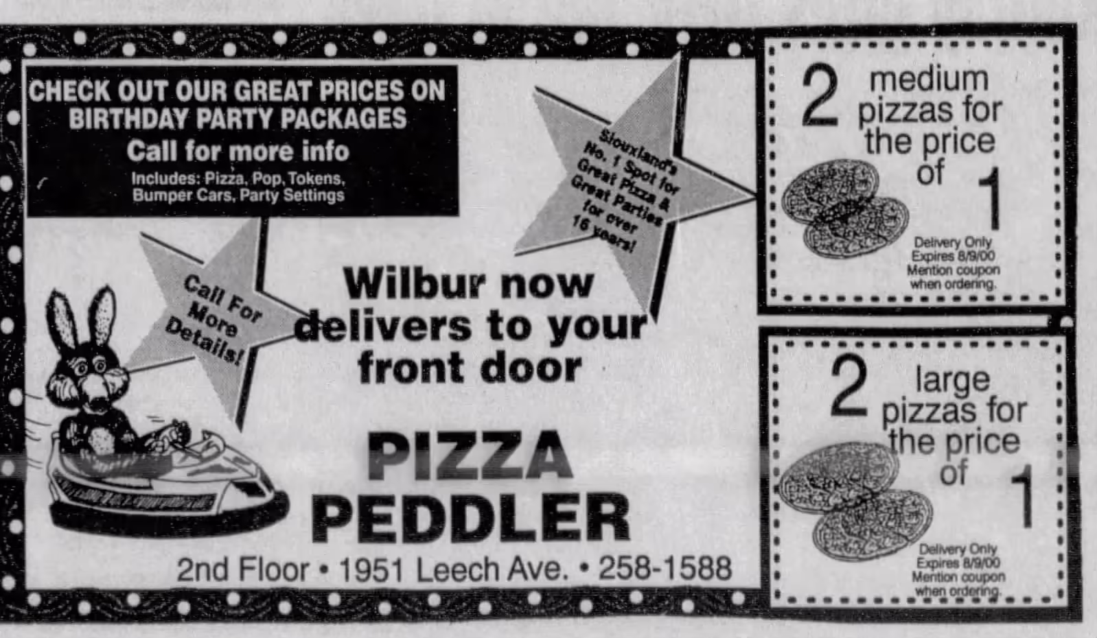 Pizza Peddler Ad