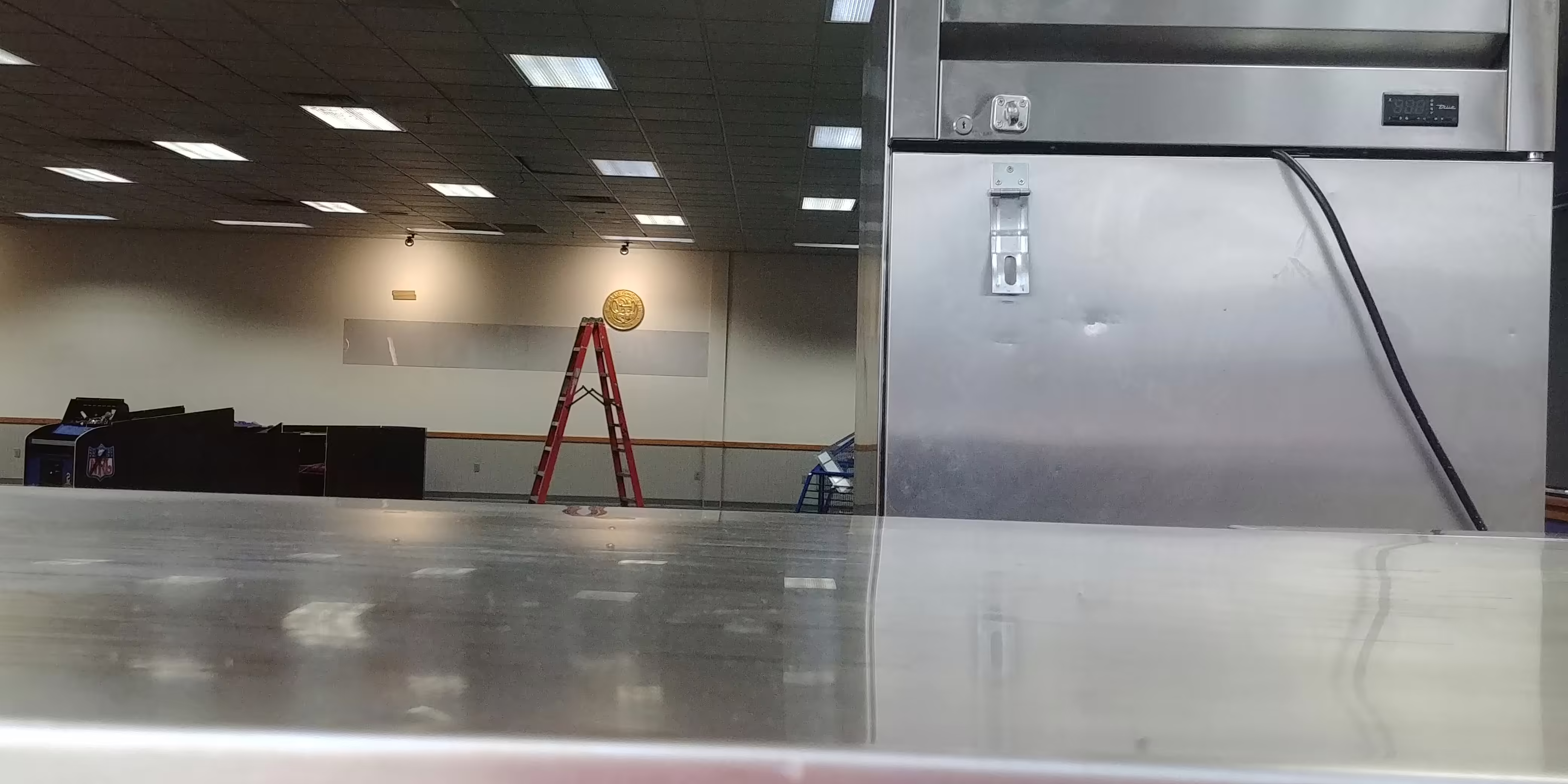 View of the store from the windows by Kid Check. (September 24, 2019)