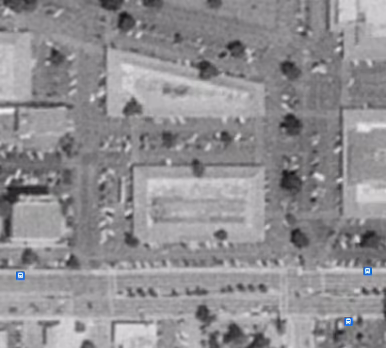 Satellite Imagery, Top Left- Fully Gray Roof Building