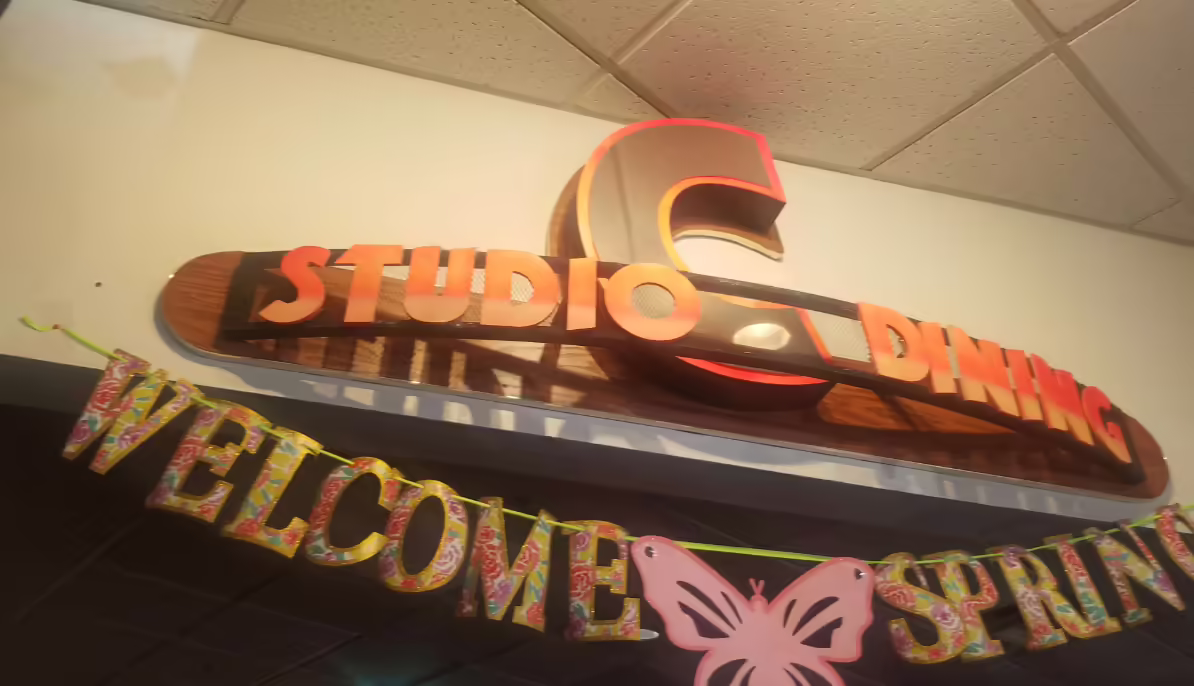 The sign at the Jonesboro, GA location in April 2021.