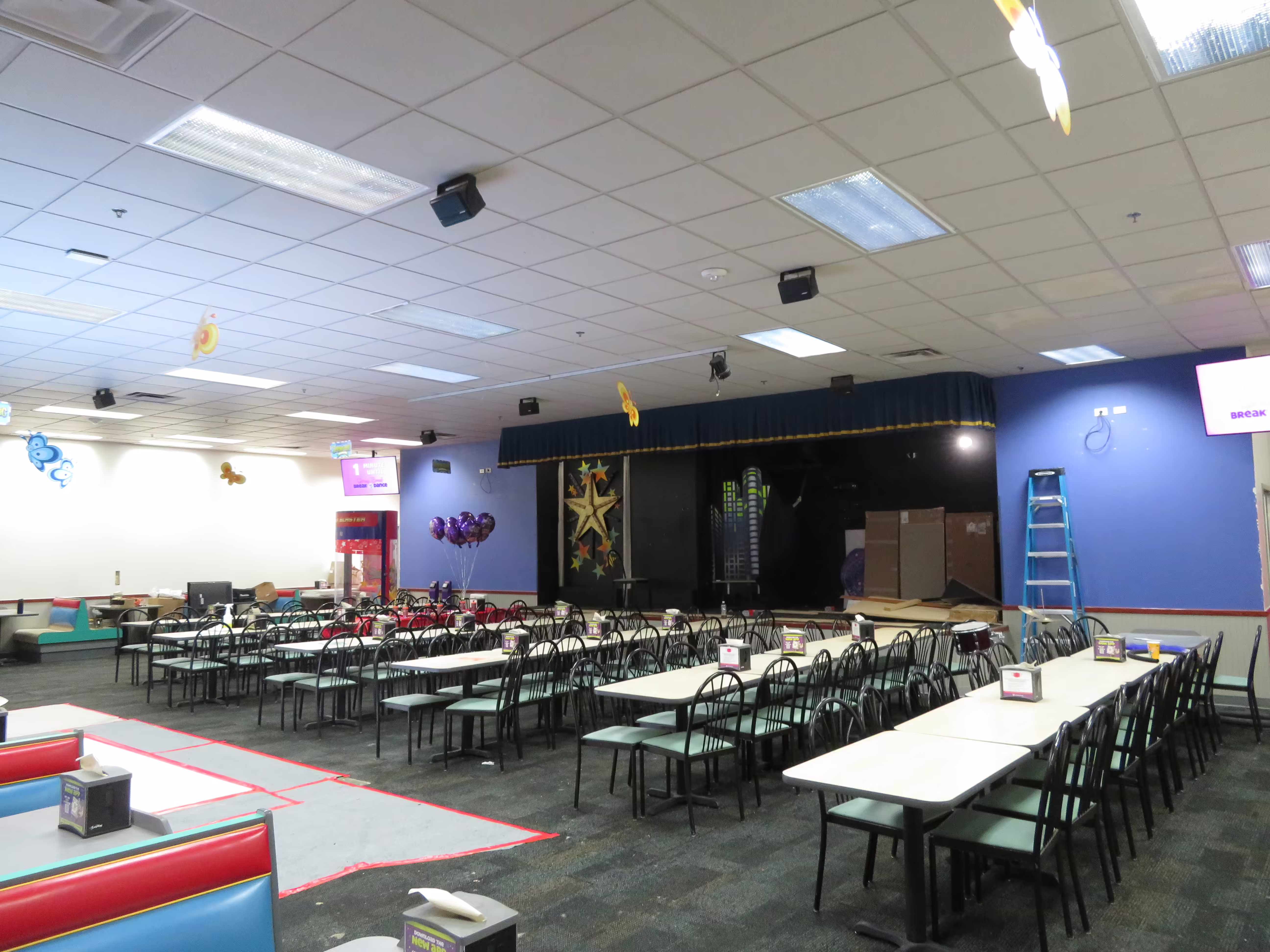 Florence after day 1 of stage removal. Taken March 31, 2022.