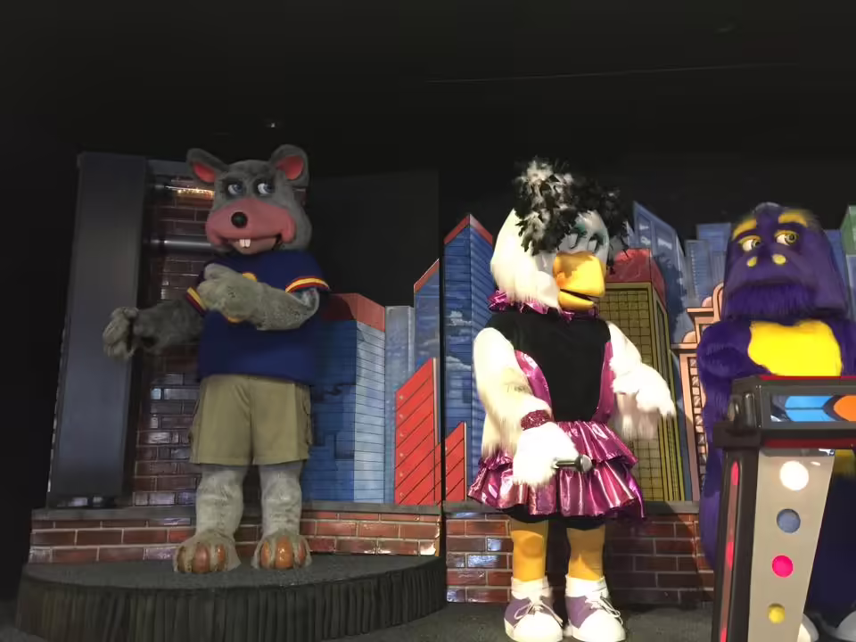 Ditto, showing off Chuck's turntable.