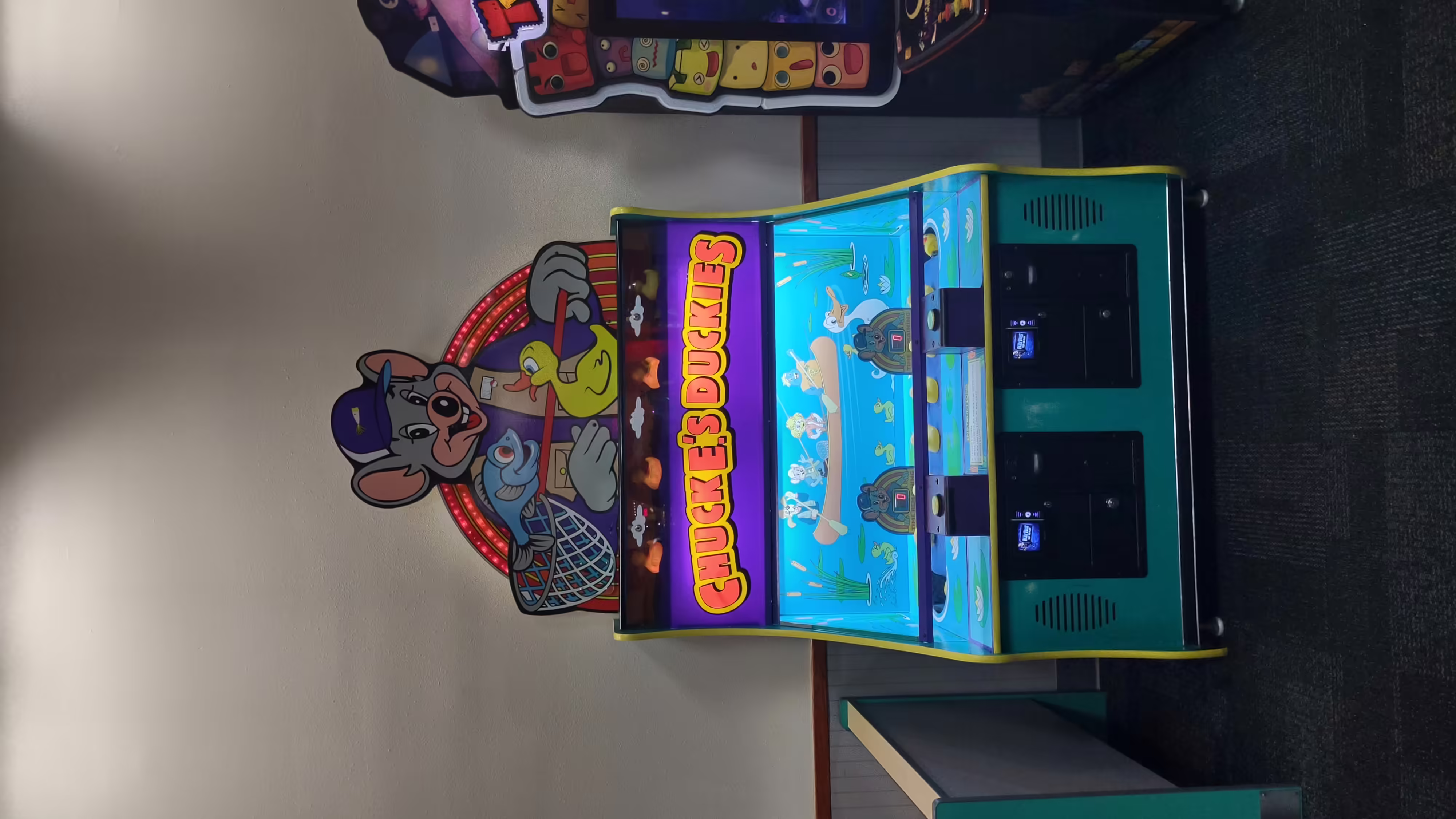 A Chuck E.'s Duckies machine at the Chuck E. Cheese location in North Bergen, NJ