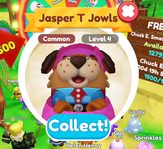 Winning Jasper T. Jowls from the Wheel