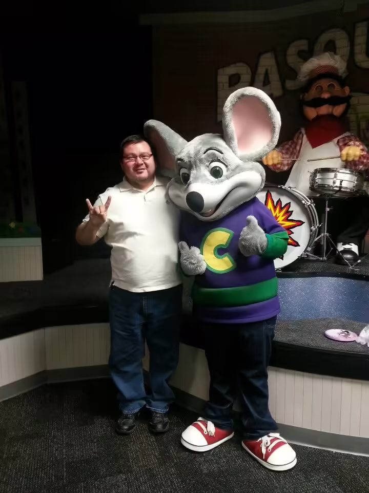 Pasqually's stage with better look at the wood paneling