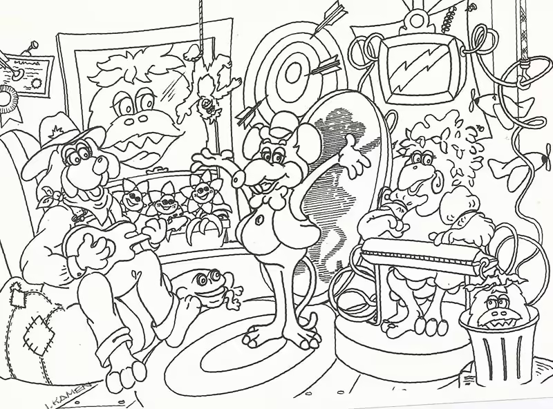 Center Stage artwork created by Jul Kamen.