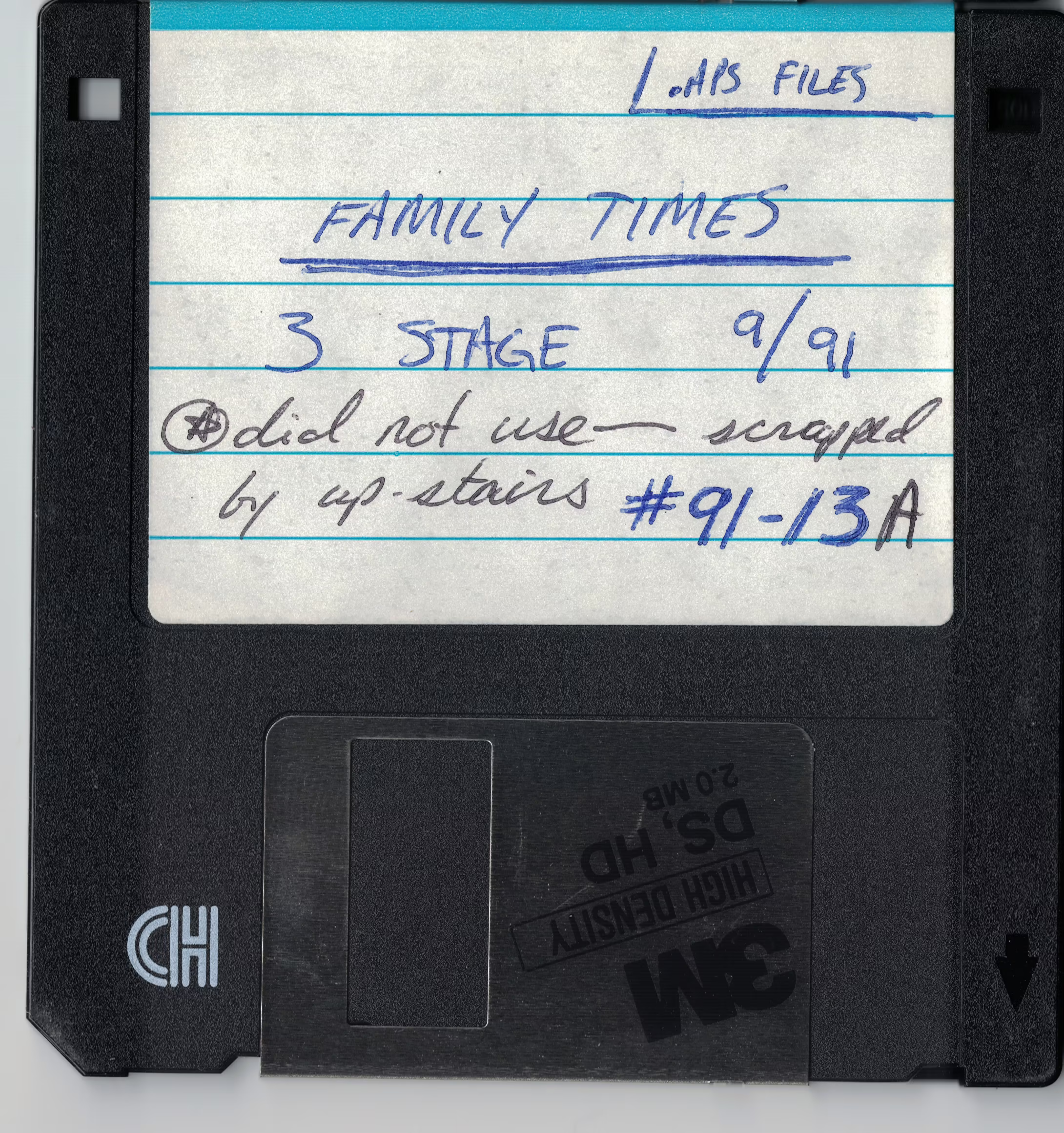 Original 'Family Times' 3-Stage APS disk.
