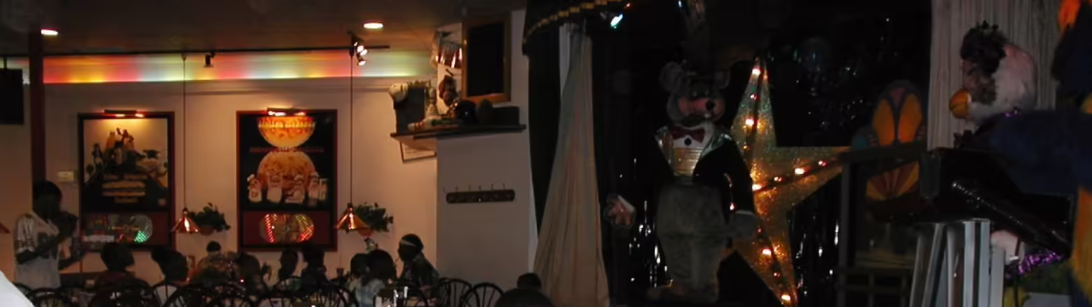 Colerains Showroom featuring some of the records and Tux Chuck (Winter 2002)