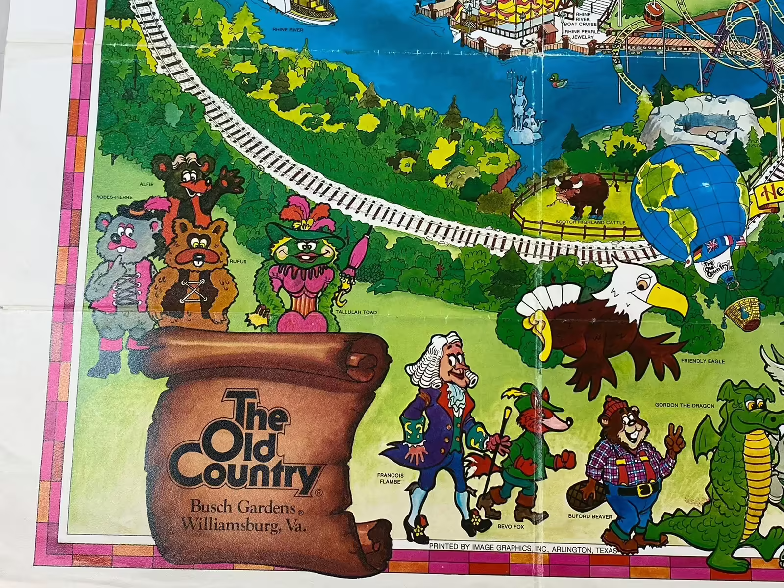 Busch Garden's The Old Country map, depicting the two rat costumes 'Robes-Pierre' and 'Rufus' (1978)https://plasticpumpkins.blogspot.com/2006/08/official-but-not-really-official.html