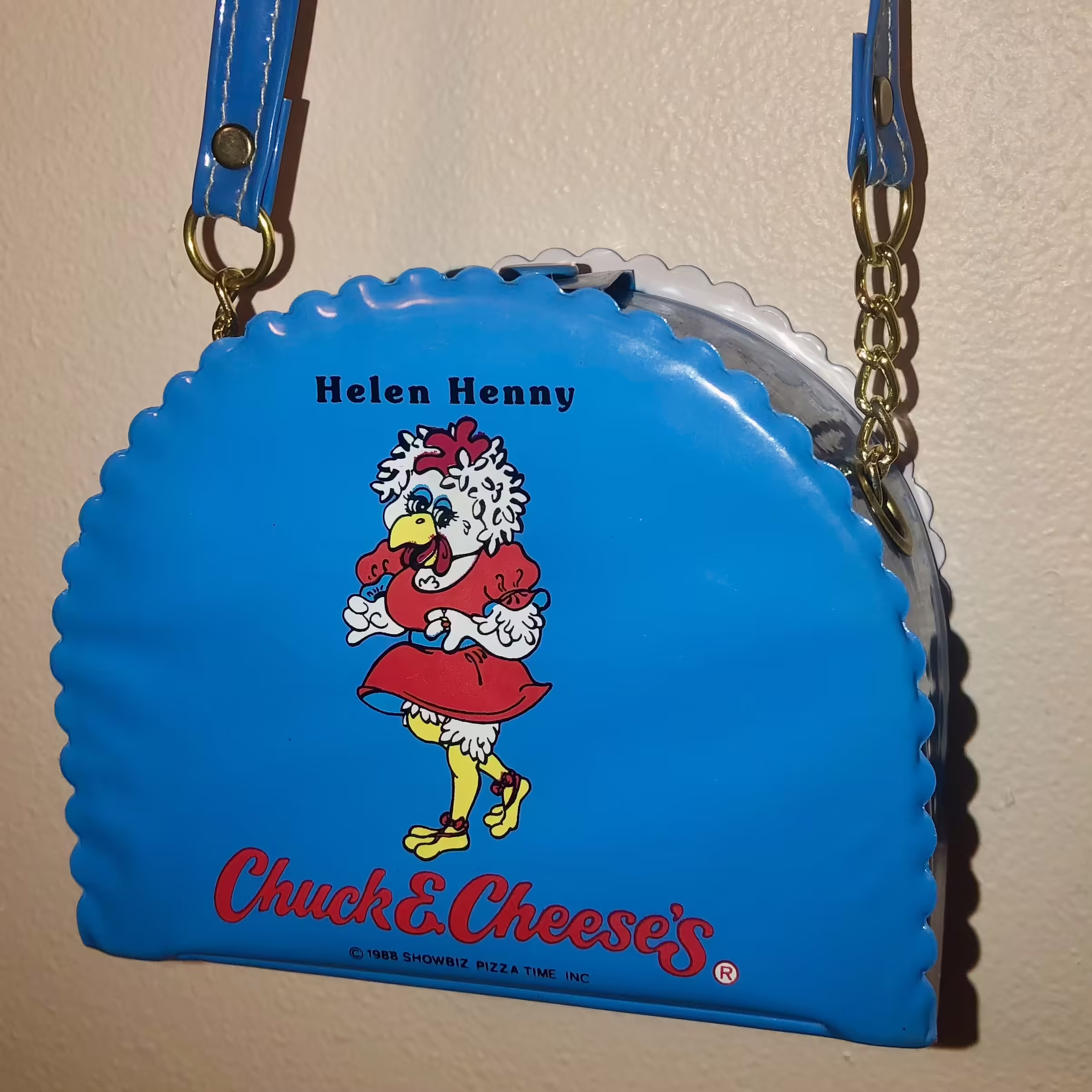 Blue purse closed