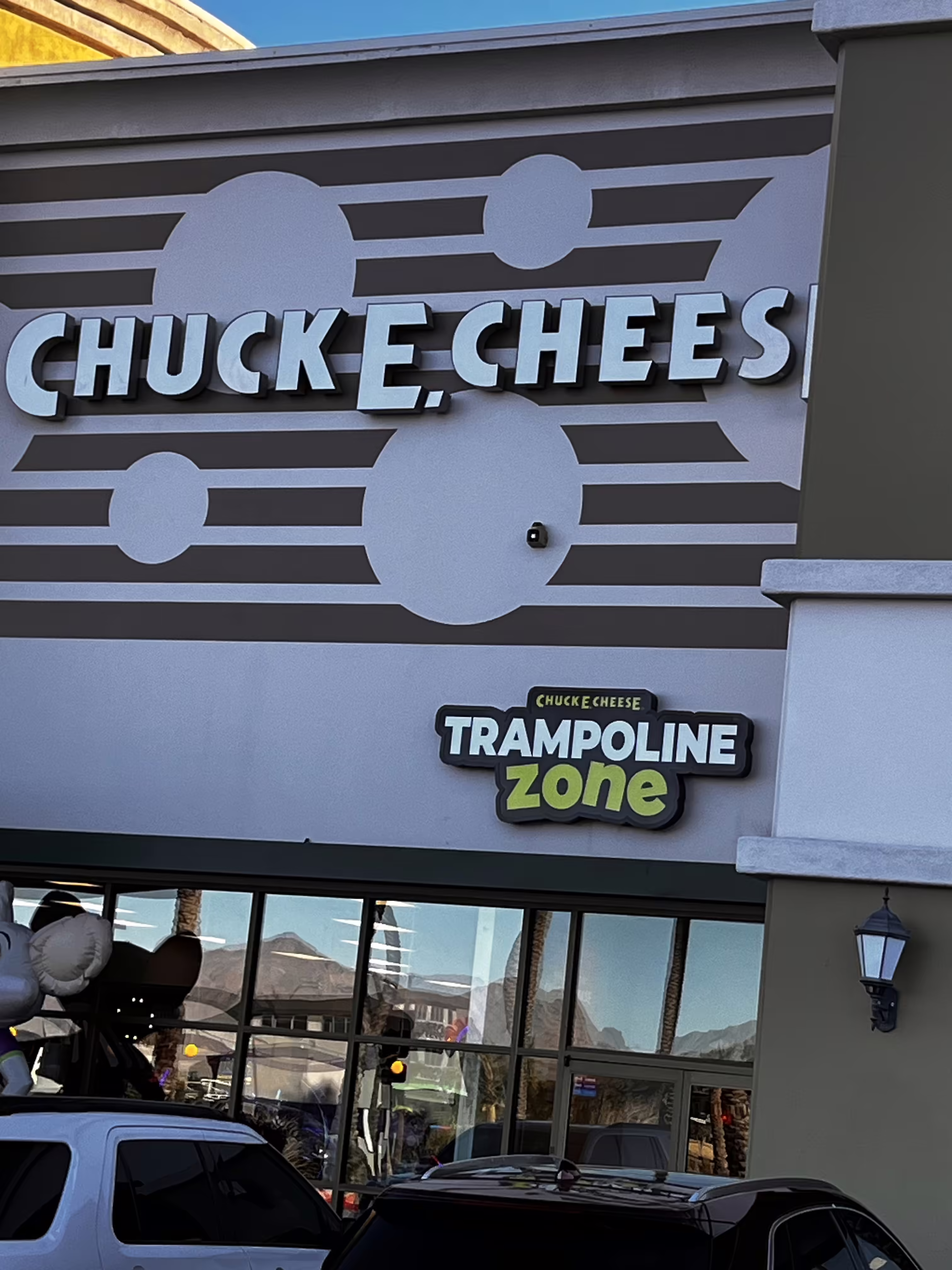 The store's Trampoline Zone signage. (1/30/24)