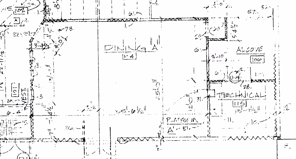 The Wolfman Stage from the Jacksonville building plans, March 28, 1980 (Bottom Right)