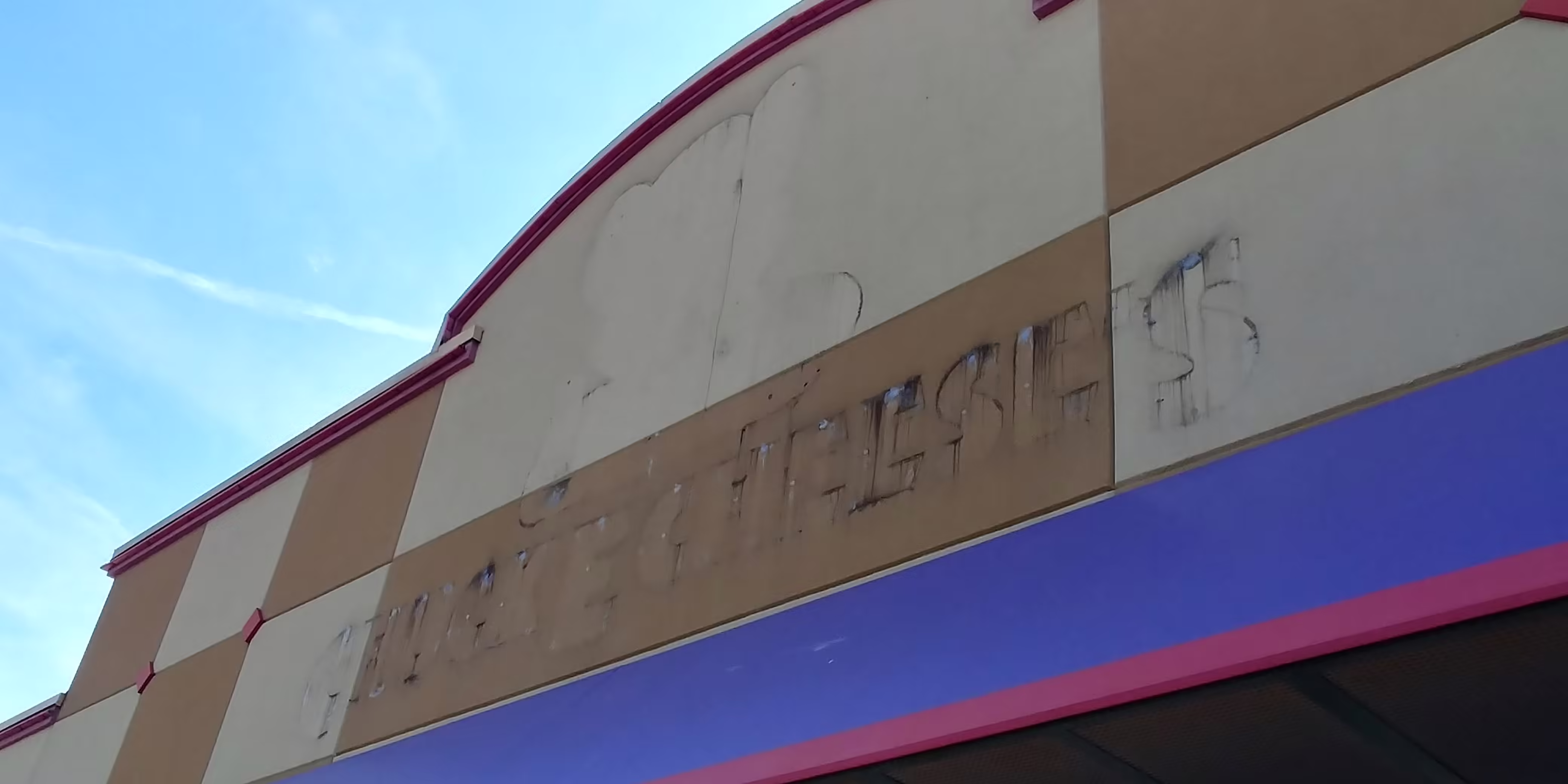 Colerain after the signage was removed from the exterior (September 25, 2019)