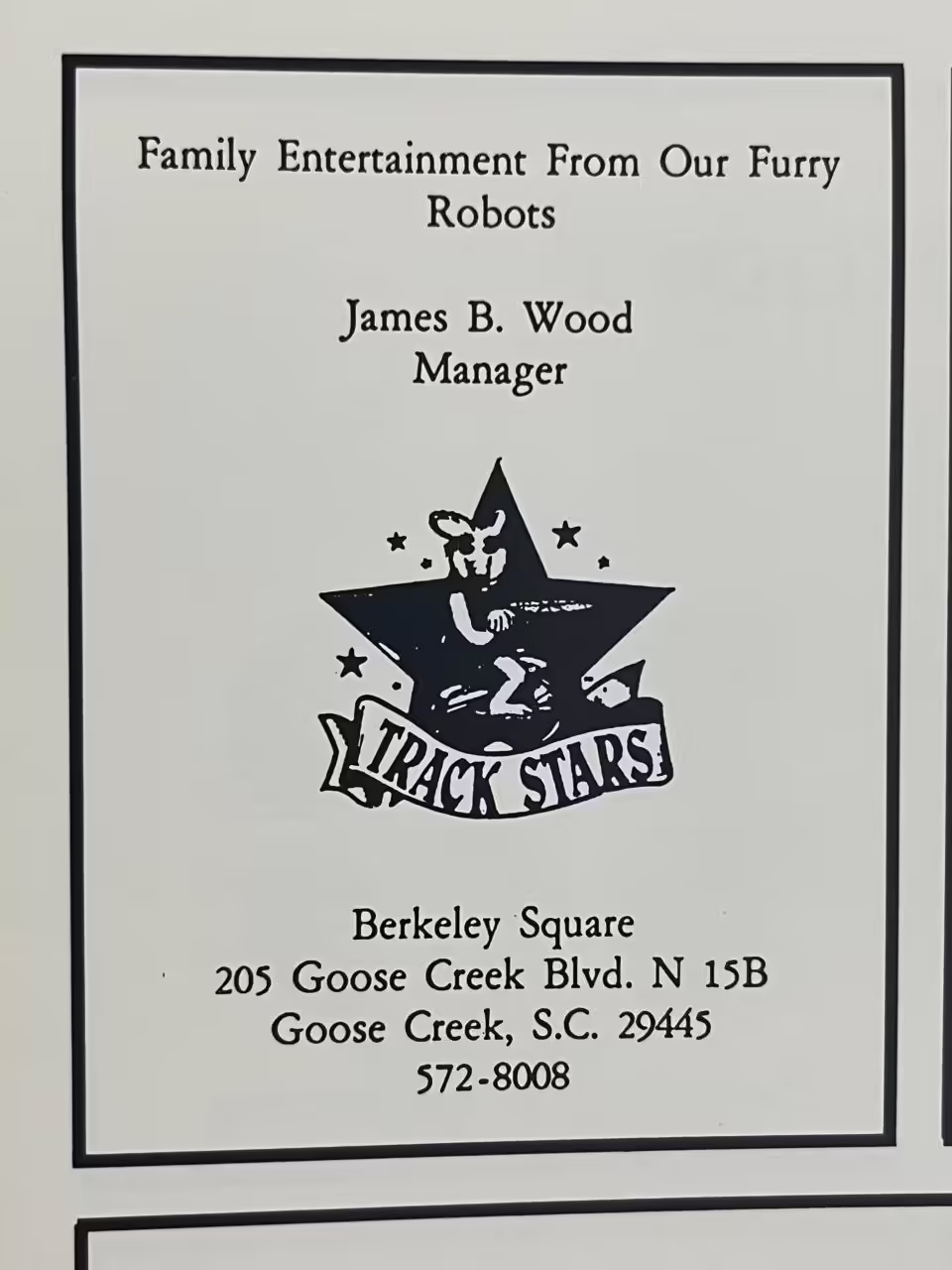 Ad for Track Stars in a school yearbook