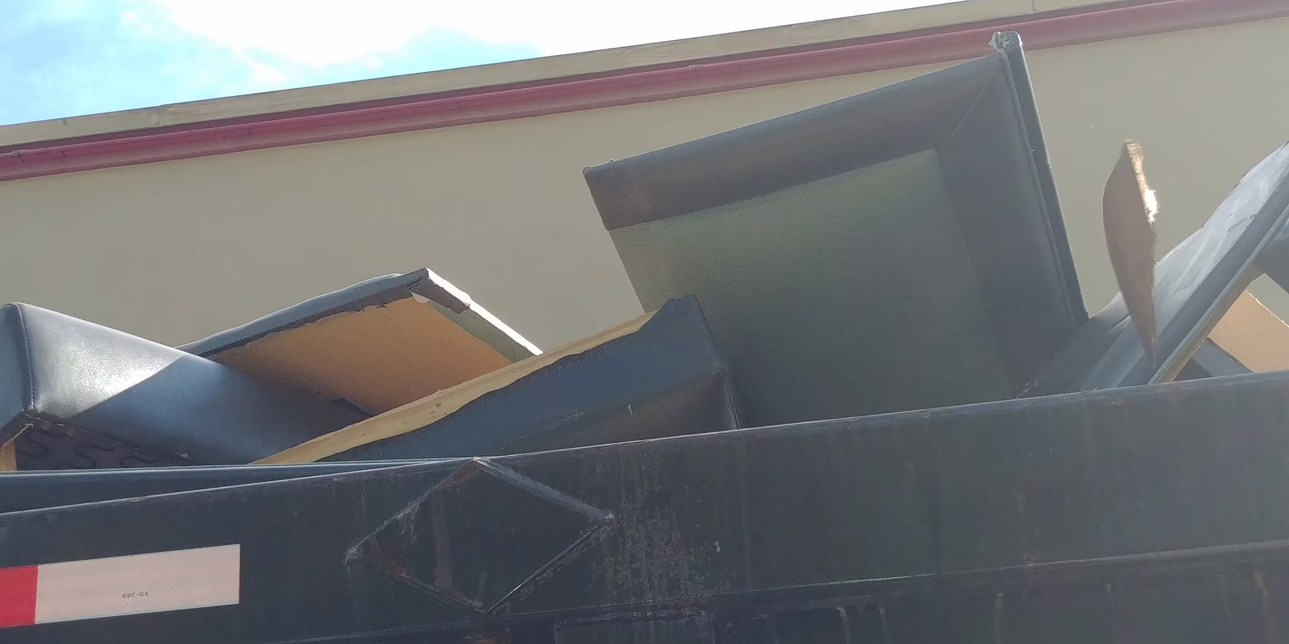 Dumpster filled with Springfield, OH booths (September 25, 2019)