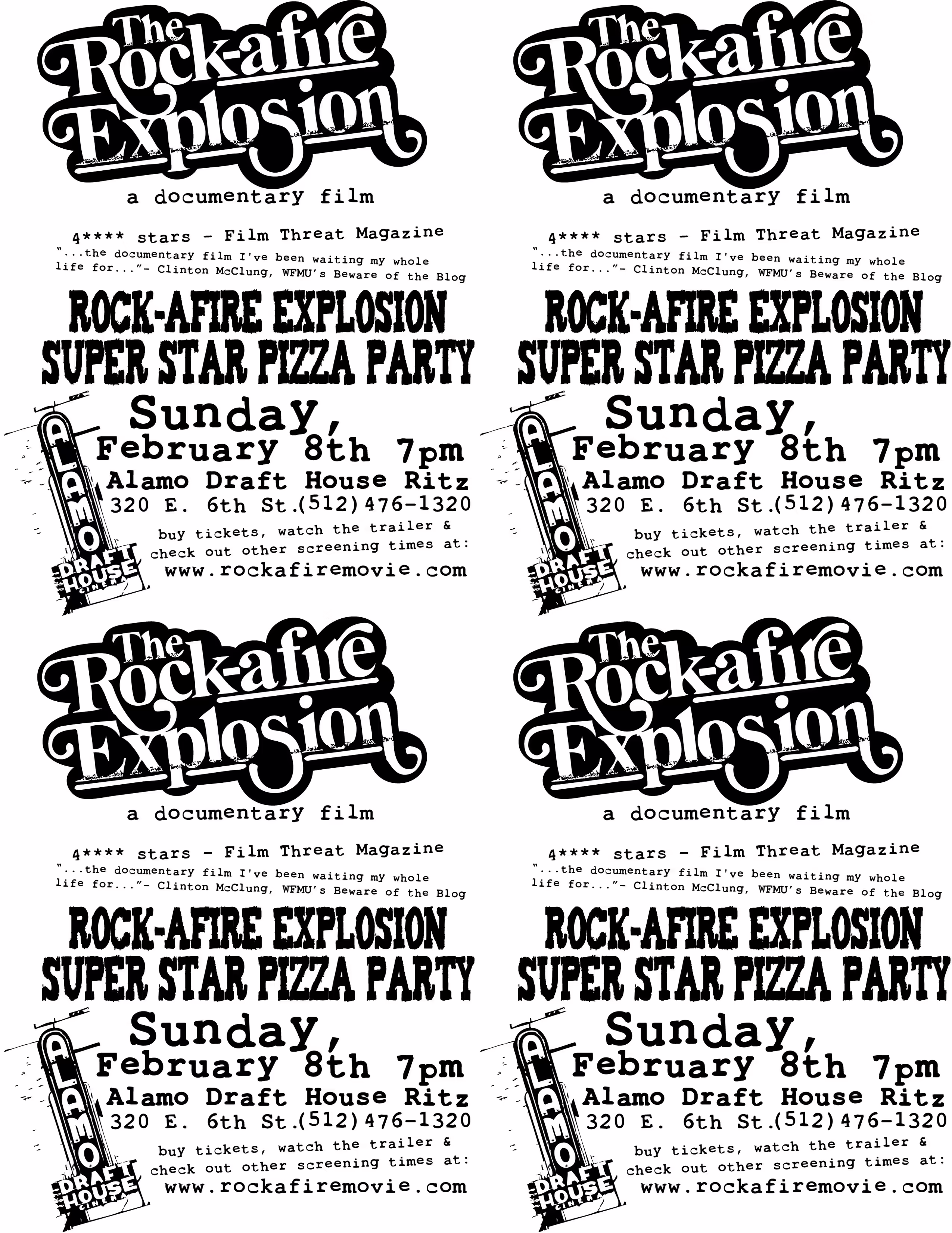 Alamo Draft House Flyer (2009)