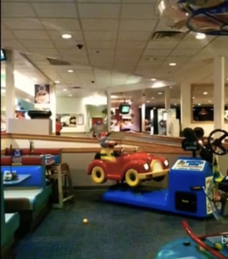 A Photo Taken of the interior with the showroom in the background