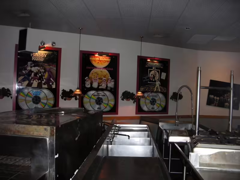 Left side of the showroom.