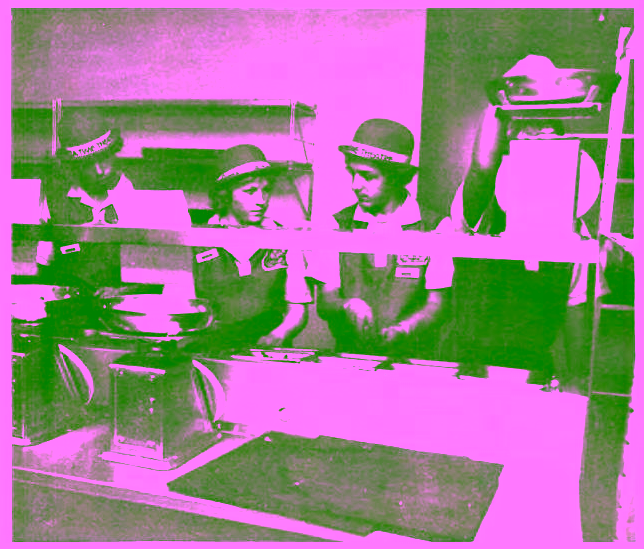 Kitchen of Huntington Beach setting up 100 medium pizzas for its opening.