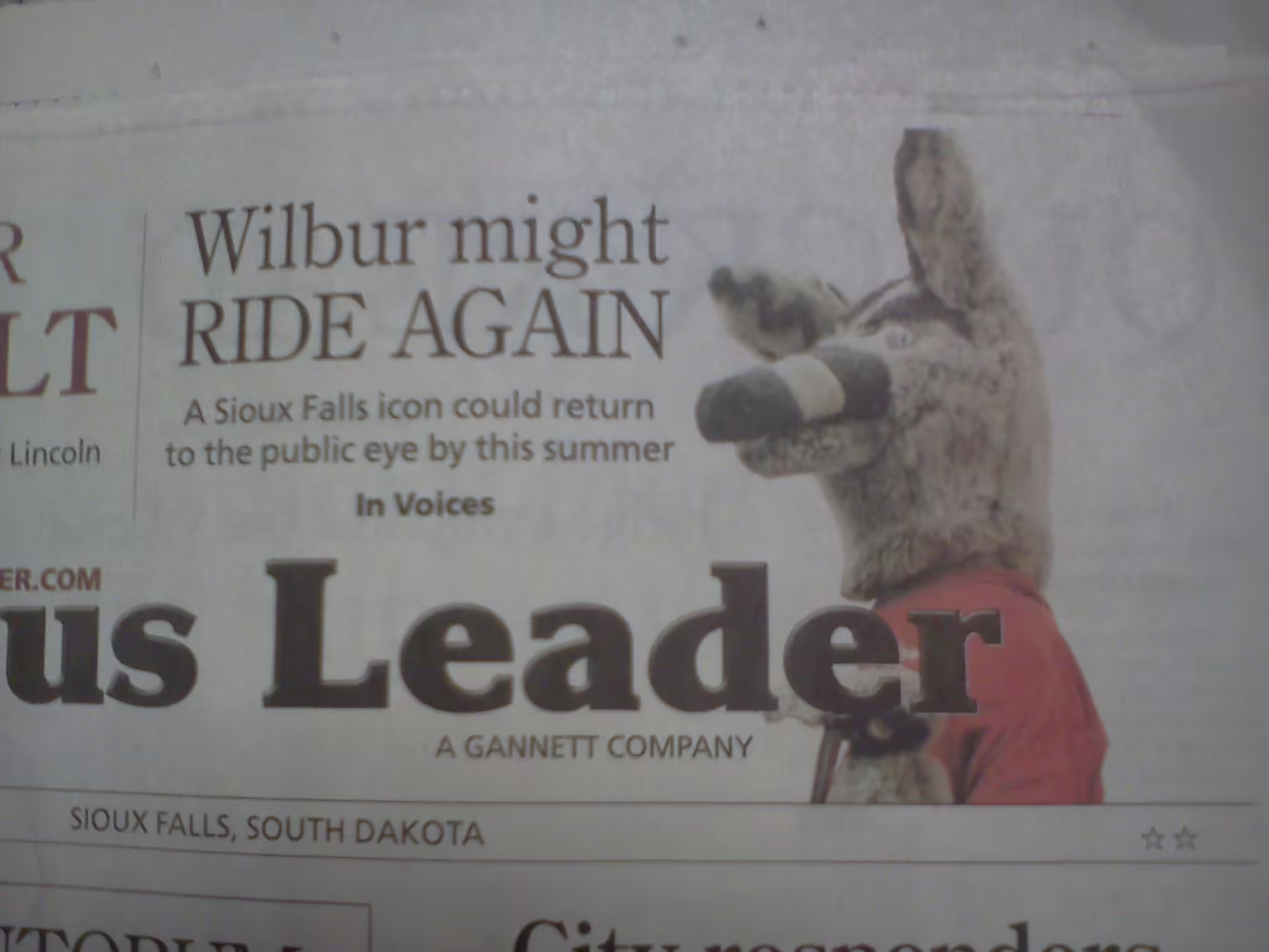 One of many prospective articles saying Wilbur may come back