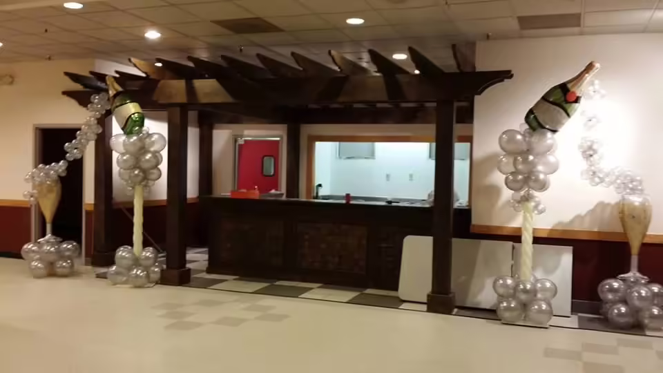 The salad bar post-closure. A red door can still be seen.