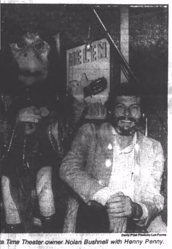 Nolan Bushnell with Lounge Helen