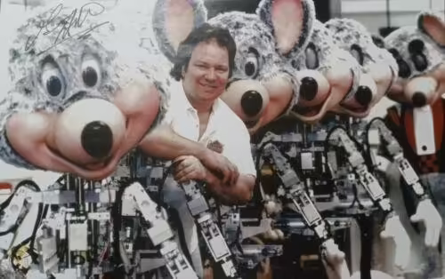 Autographed photo of Garner Holt with Studio 'C' Animatronics