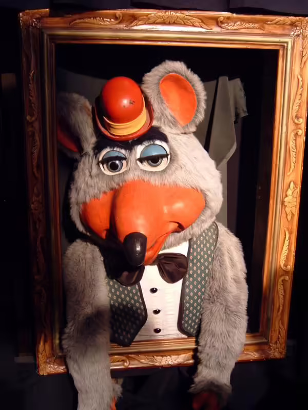 Chuck E. Cheese on display in Dept 18, 2006