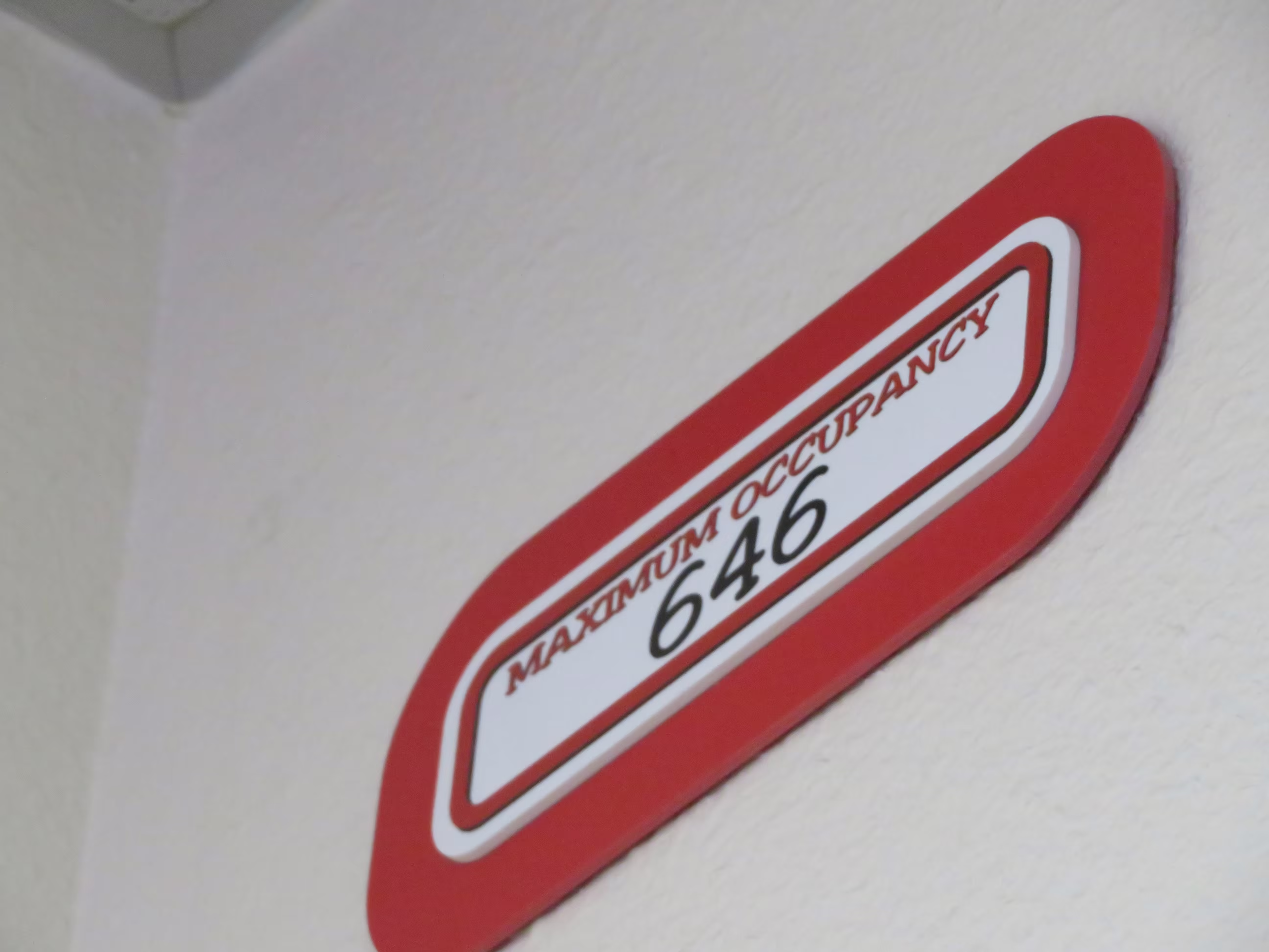 Sign located near entrance/exit. (September 22, 2019)