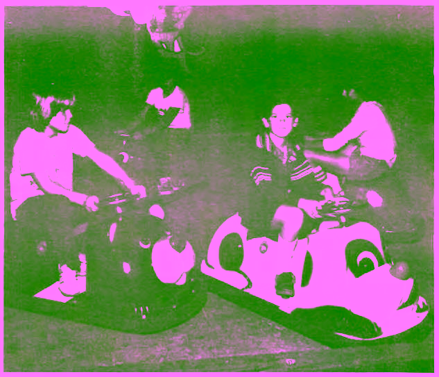 Huntington Beach's bumper cars sometime after opening.