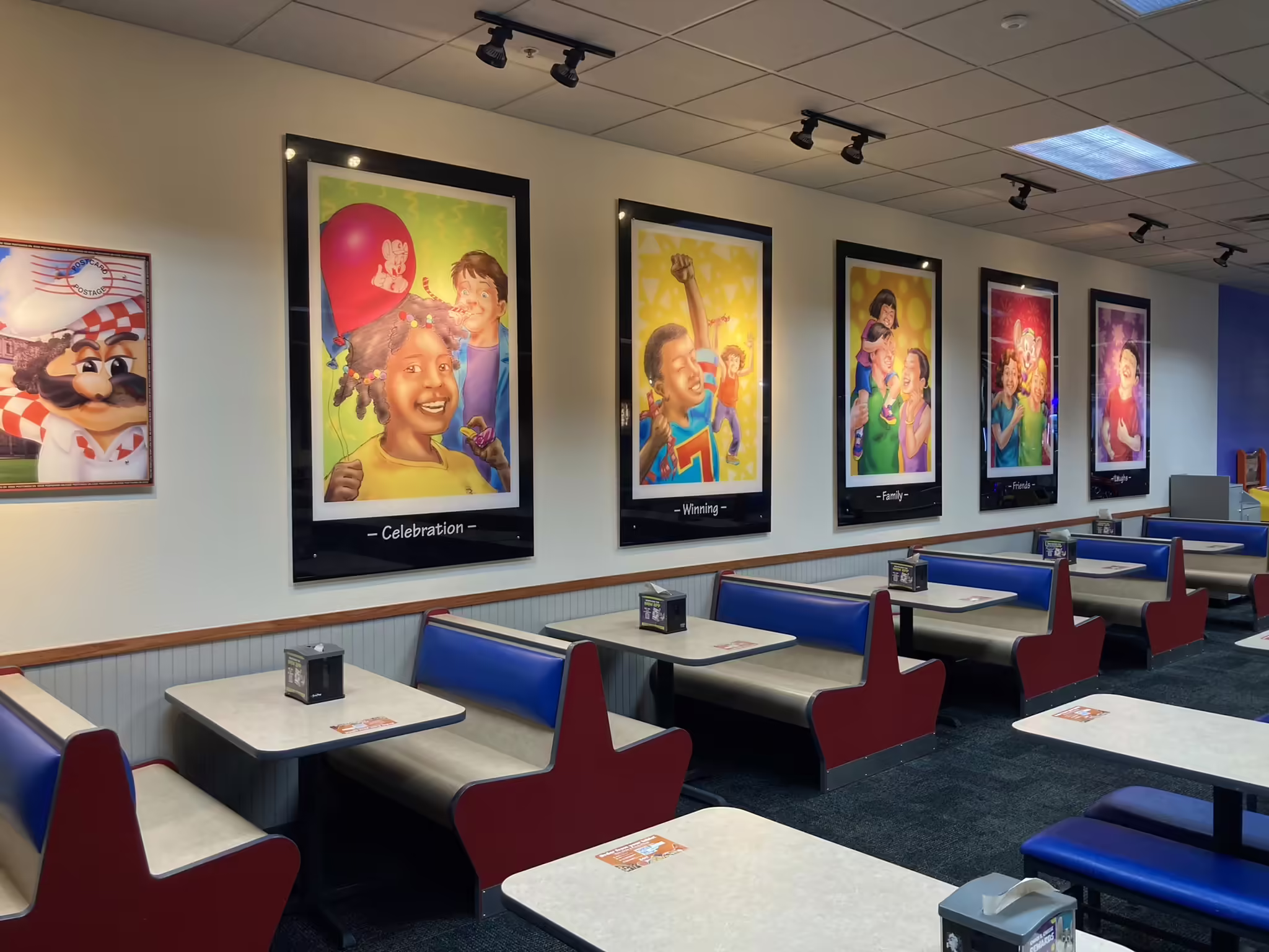 The showroom posters on the right wall (June 18th 2023)